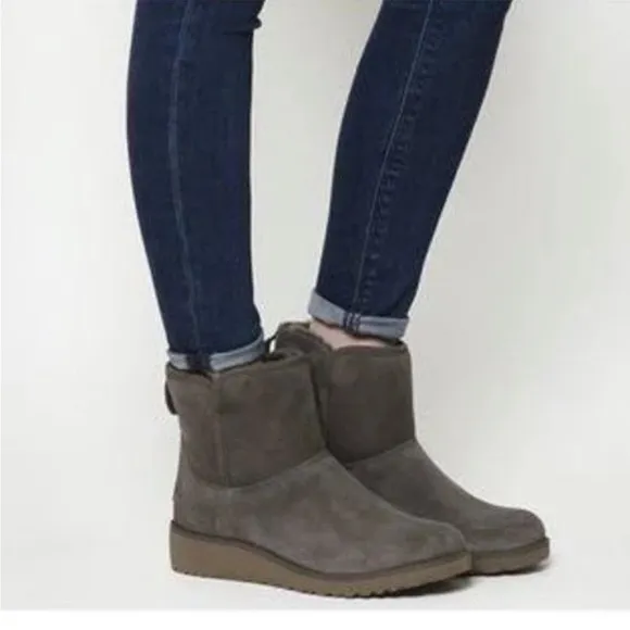 UGG Kristin Grey Wedge Boots Size 10 or 40