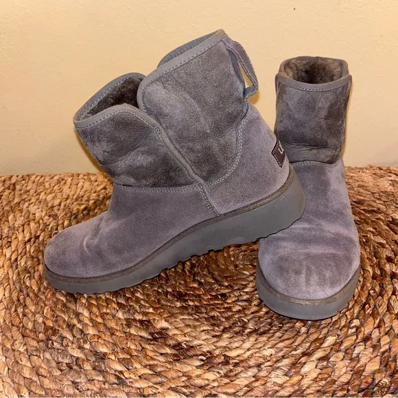 UGG Kristin Grey Wedge Boots Size 10 or 40