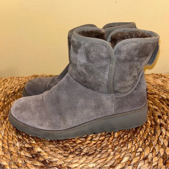 UGG Kristin Grey Wedge Boots Size 10 or 40