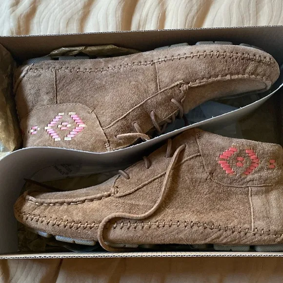 Ugg new short boots Rustic weave chestnut