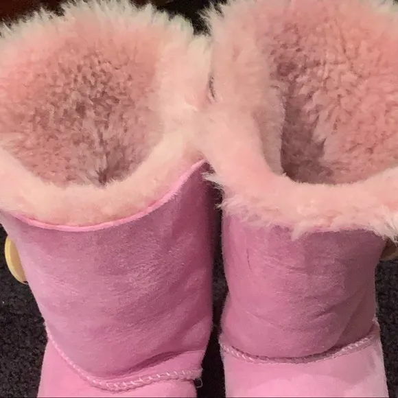 UGG PINK BAILEY BUTTON BOOTS