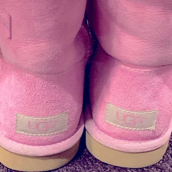 UGG PINK BAILEY BUTTON BOOTS