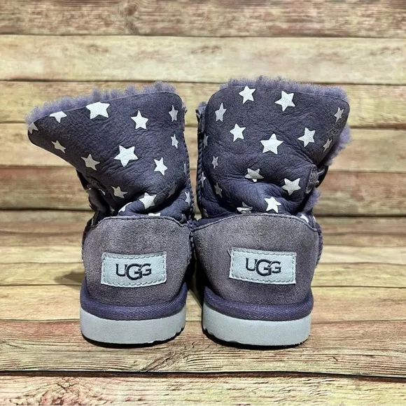 Ugg Purple Star Bailey Button Short Boots