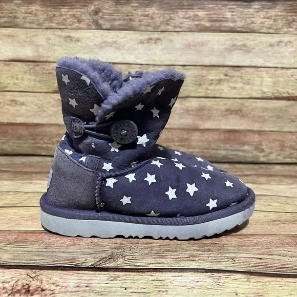 Ugg Purple Star Bailey Button Short Boots