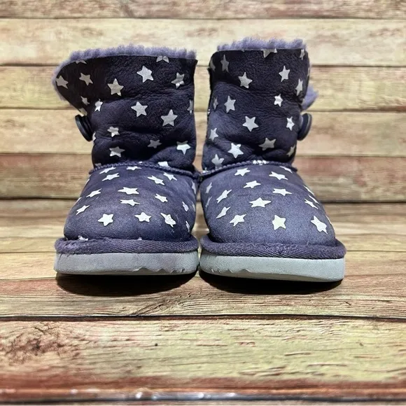 Ugg Purple Star Bailey Button Short Boots