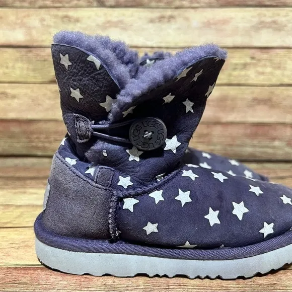 Ugg Purple Star Bailey Button Short Boots