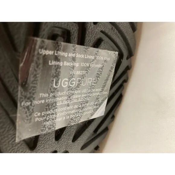 UGG Remora Buckle Crystal Bling Black Suede Fur Short Boots Size 5 US Women New