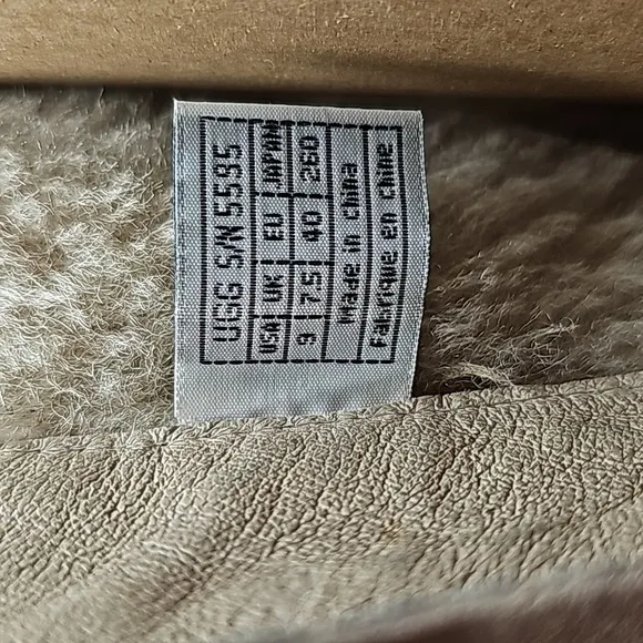 UGG Seline Boots Knee High Tall Wedge Suede Sheepskin Shearling Sand Rear Zip 9