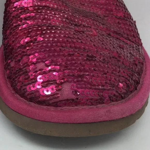 Ugg Sequins Sparkle Hot Pink Short Boots 36 5