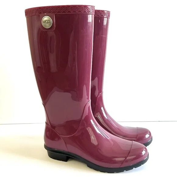 Ugg Shaye Purple Tall Rubber Rain Boots