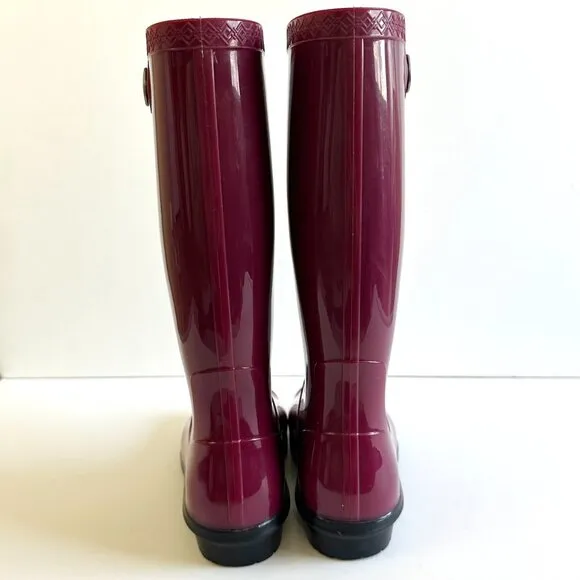 Ugg Shaye Purple Tall Rubber Rain Boots