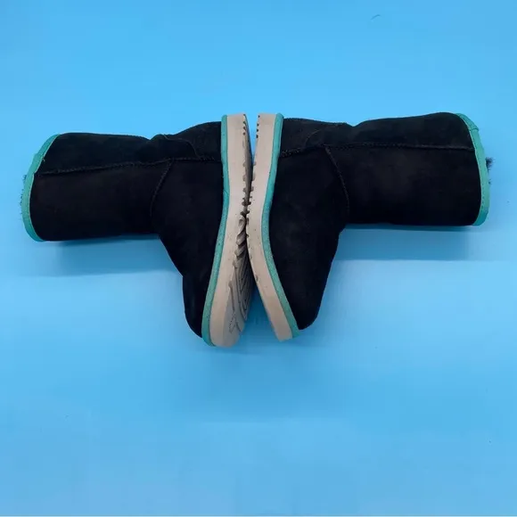 UGG Short Boots Black and Teal Boots Size 8