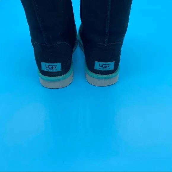 UGG Short Boots Black and Teal Boots Size 8