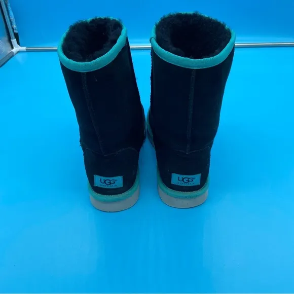 UGG Short Boots Black and Teal Boots Size 8
