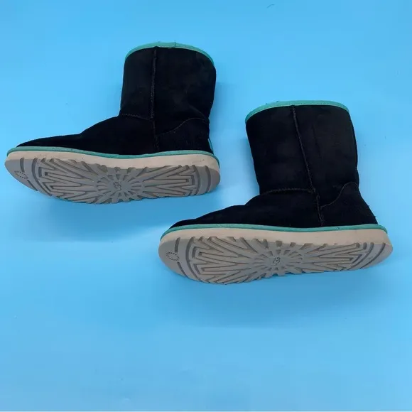UGG Short Boots Black and Teal Boots Size 8