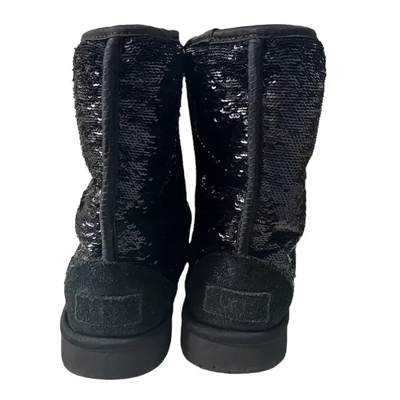Ugg Short Cosmos Sequin Boots Size 8