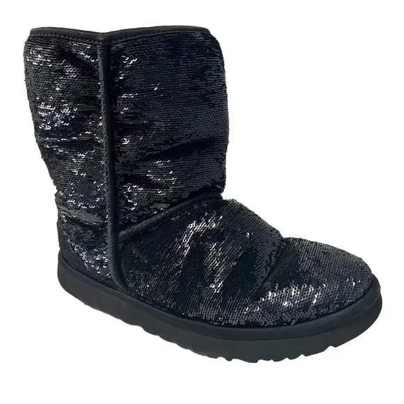 Ugg Short Cosmos Sequin Boots Size 8