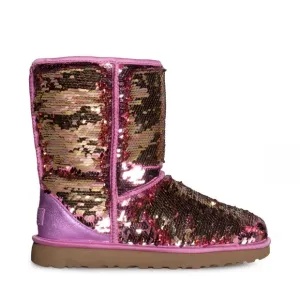 UGG Short Pink Sequin Boots.  NWOT
