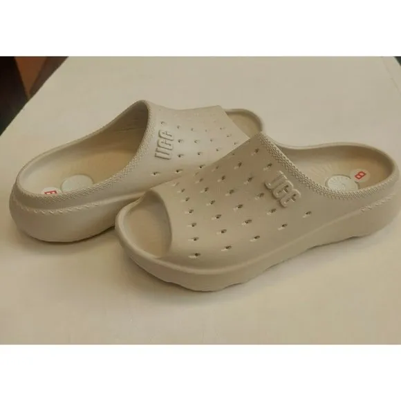 UGG Slide It Pool Slides Mens Size 10 Narrow Beach Sandal Sea Salt Tan