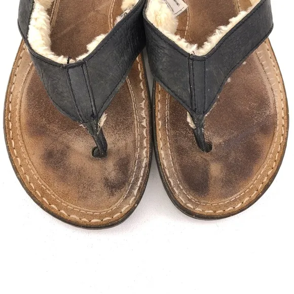 UGG Tasmania Shearling Thong Sandals 14