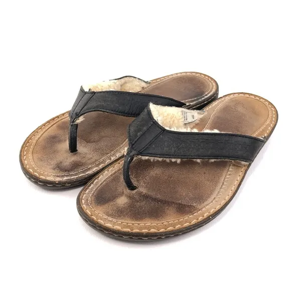 UGG Tasmania Shearling Thong Sandals 14