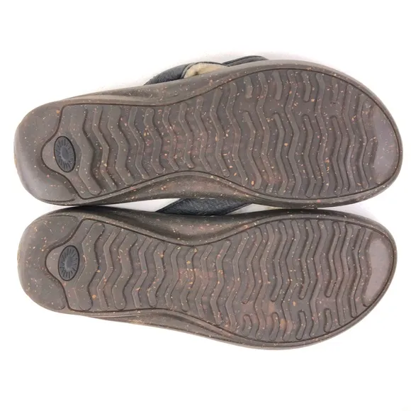 UGG Tasmania Shearling Thong Sandals 14
