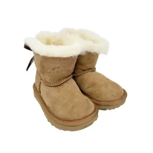 UGG Toddlers' Mini Bailey Bow II Boot Brown Leather Size 7