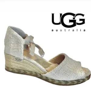 Ugg Women Delmae Comfort Wedge Espadrille Sandals sz 9