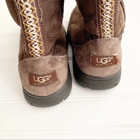 UGG Women’s 9 Chocolate Brown Ultimate Tall Braid Boots
