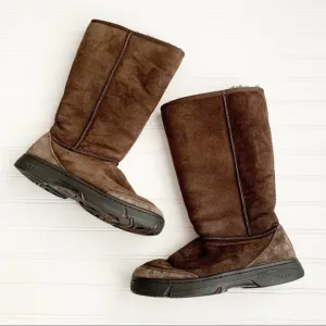 UGG Women’s 9 Chocolate Brown Ultimate Tall Braid Boots