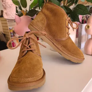 UGG Women's Nuemel Chukka Style Brown Lace Up Boots Size 6