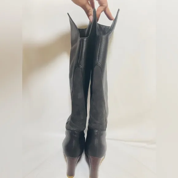 UGG Women’s Ravenna Black Leather Tall black boots