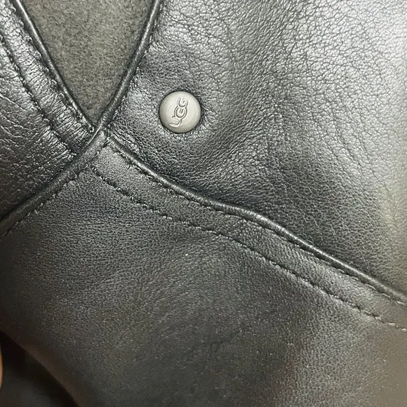 UGG Women’s Ravenna Black Leather Tall black boots