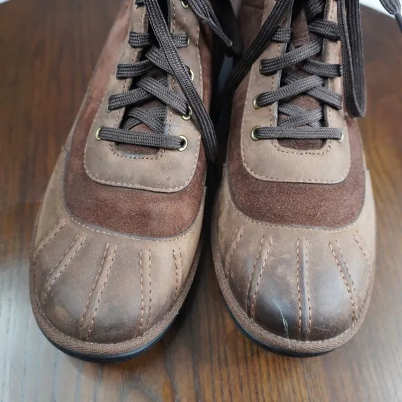 Ugg Womens Shoes Size 7 Brown Cayli Waterproof Leather Suede Lace Up Boot