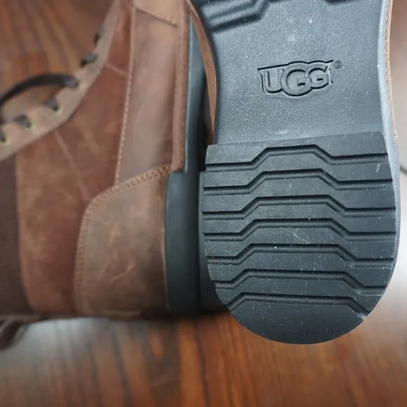 Ugg Womens Shoes Size 7 Brown Cayli Waterproof Leather Suede Lace Up Boot