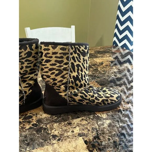 UGG Womens Size 10 Exotic Cheetah Pony Hair Short Boots SN 1002790