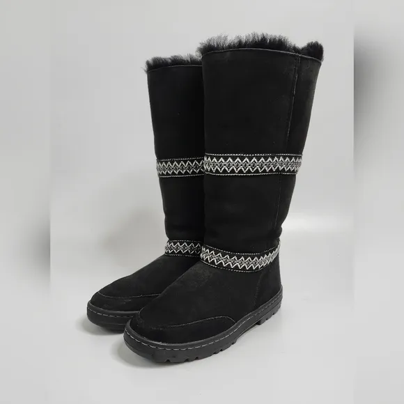 Ugg y2k sundance revival black tall boots sz 7