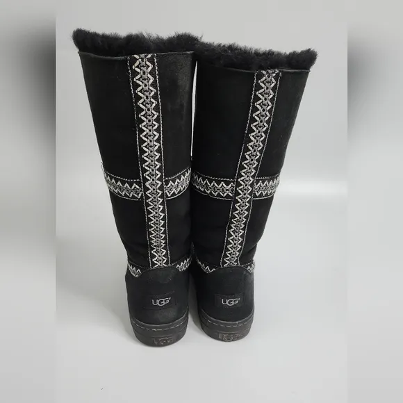 Ugg y2k sundance revival black tall boots sz 7