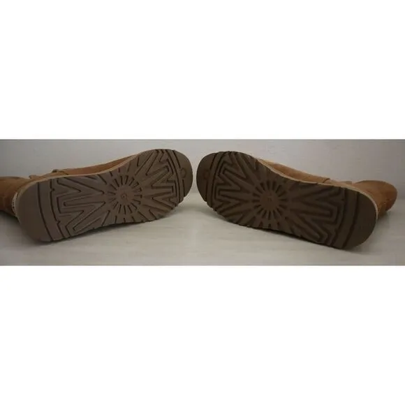 UGG 1013462 Women's Sz 5 Chestnut Suede Michelle Shearling-Lined Tall Boots