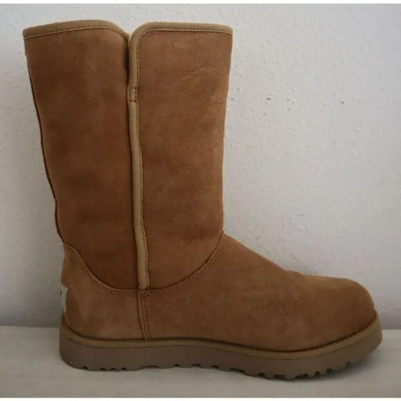 UGG 1013462 Women's Sz 5 Chestnut Suede Michelle Shearling-Lined Tall Boots