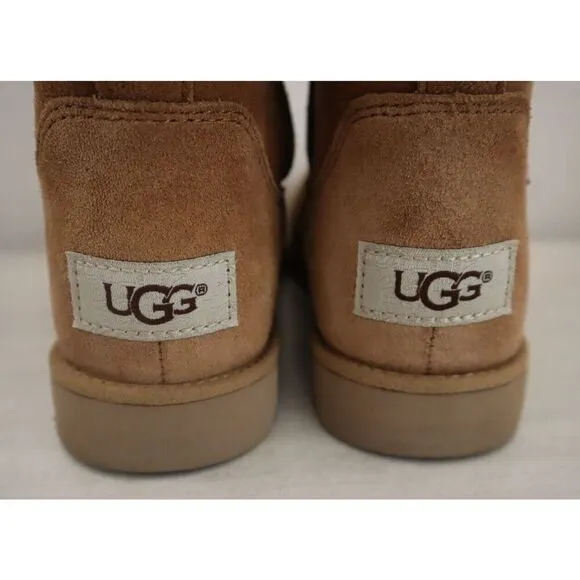 UGG 1013462 Women's Sz 5 Chestnut Suede Michelle Shearling-Lined Tall Boots