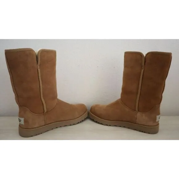 UGG 1013462 Women's Sz 5 Chestnut Suede Michelle Shearling-Lined Tall Boots