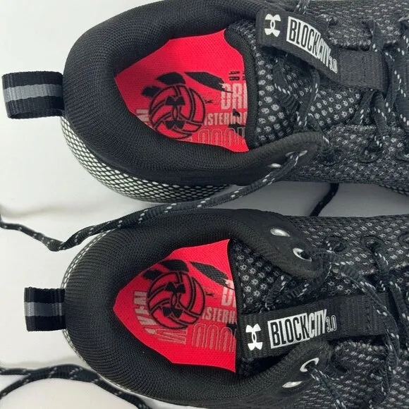 Under Armour BlockCity 3.0 Lace Up Low Basketball Sneaker Shoes Black White 7.5