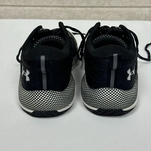 Under Armour BlockCity 3.0 Lace Up Low Basketball Sneaker Shoes Black White 7.5