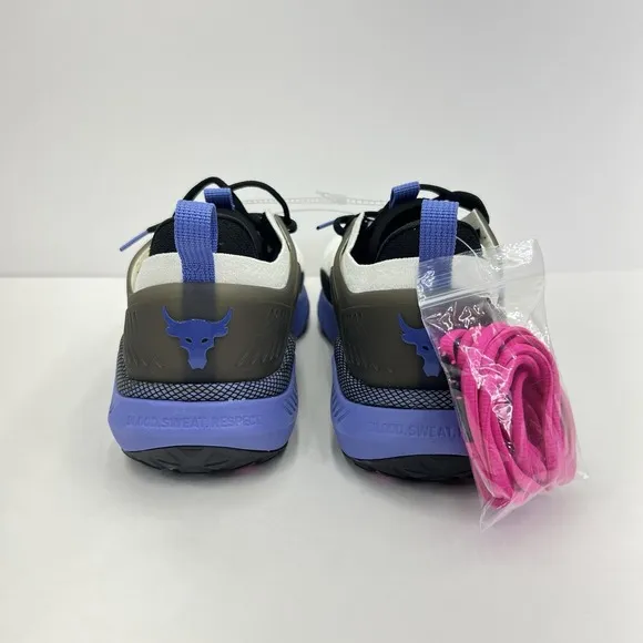 Under Armour Project Rock 5 Girl Dad Shoes Men's Size 10 White Cross Training Ne