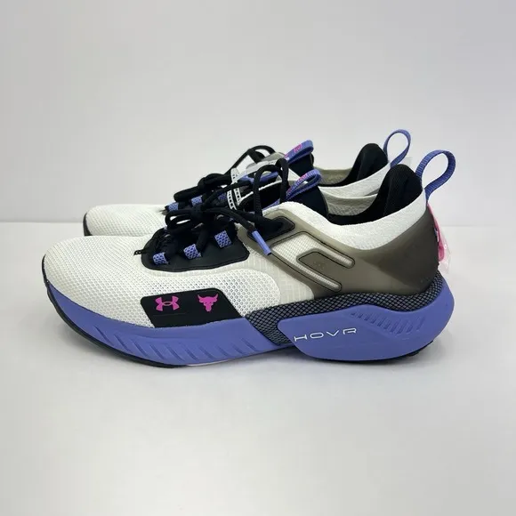 Under Armour Project Rock 5 Girl Dad Shoes Men's Size 10 White Cross Training Ne