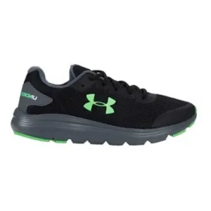 Under Armour UA Running shoes GS Surge 2‎ Black Green Youth Kids Size 5