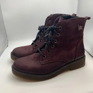 V-Italia La Farfalla Water Resistant Plum Royal Nubuck Leather Size 8