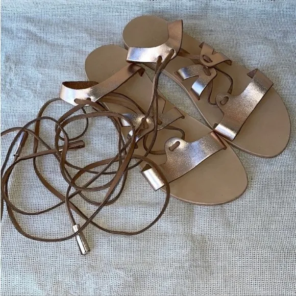 Vaila Gabriel Armanthia Gladiator sandals Anthropologie Rose Gold Size 39