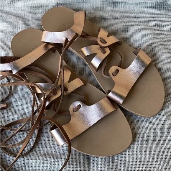 Vaila Gabriel Armanthia Gladiator sandals Anthropologie Rose Gold Size 39
